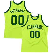 Load image into Gallery viewer, Custom Neon Green Green Authentic Throwback Basketball Jersey
