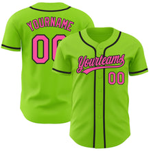 Charger l&#39;image dans la galerie, Custom Neon Green Pink-Black Authentic Baseball Jersey
