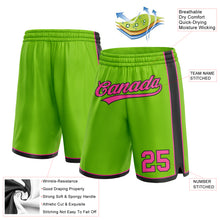 Laden Sie das Bild in den Galerie-Viewer, Custom Neon Green Pink-Black Authentic Basketball Shorts
