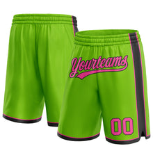 Laden Sie das Bild in den Galerie-Viewer, Custom Neon Green Pink-Black Authentic Basketball Shorts
