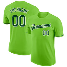 Load image into Gallery viewer, Custom Neon Green Green-White Performance T-Shirt
