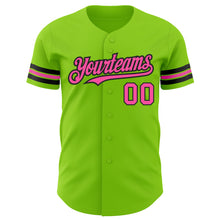 Charger l&#39;image dans la galerie, Custom Neon Green Pink-Black Authentic Baseball Jersey
