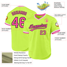 Laden Sie das Bild in den Galerie-Viewer, Custom Neon Green Pink-Black Authentic Throwback Baseball Jersey
