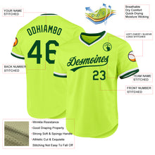 Laden Sie das Bild in den Galerie-Viewer, Custom Neon Green Green-White Authentic Throwback Baseball Jersey
