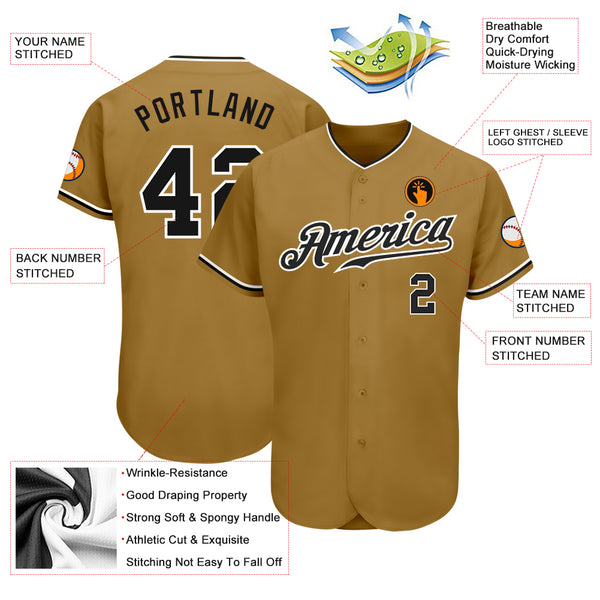 Women's Custom San Diego Padres Authentic White /Brown Home Jersey