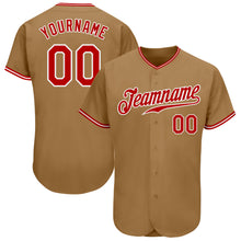 Laden Sie das Bild in den Galerie-Viewer, Custom Old Gold Red-White Authentic Baseball Jersey
