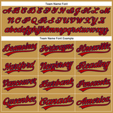 Laden Sie das Bild in den Galerie-Viewer, Custom Old Gold Red-Navy Authentic Baseball Jersey
