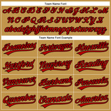 Laden Sie das Bild in den Galerie-Viewer, Custom Old Gold Red-Black Authentic Baseball Jersey

