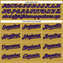 Laden Sie das Bild in den Galerie-Viewer, Custom Old Gold Purple-Black Authentic Baseball Jersey
