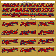 Laden Sie das Bild in den Galerie-Viewer, Custom Old Gold Red-Navy Authentic Baseball Jersey

