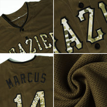 Load image into Gallery viewer, Custom Olive Olive-Cream Authentic Salute To Service Baseball Jersey
