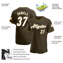 Load image into Gallery viewer, Custom Olive White-Old Gold Authentic Salute To Service Baseball Jersey
