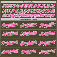 Load image into Gallery viewer, Custom Olive Pink-White Authentic Salute To Service Baseball Jersey
