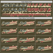 Laden Sie das Bild in den Galerie-Viewer, Custom Olive Vintage USA Flag-City Cream Authentic Salute To Service Baseball Jersey
