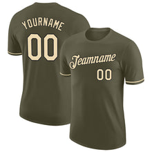 Laden Sie das Bild in den Galerie-Viewer, Custom Olive Cream-Black Performance Salute To Service T-Shirt
