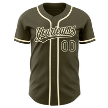 Laden Sie das Bild in den Galerie-Viewer, Custom Olive Olive-Cream Authentic Salute To Service Baseball Jersey
