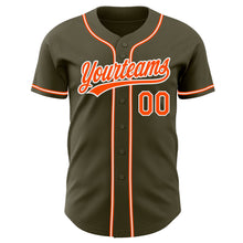 Laden Sie das Bild in den Galerie-Viewer, Custom Olive Orange-White Authentic Salute To Service Baseball Jersey
