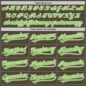 Custom Olive Neon Green-White Authentic Salute To Service Baseball Jersey