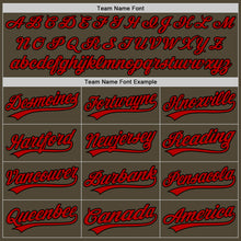 Load image into Gallery viewer, Custom Olive Red-Black Authentic Salute To Service Baseball Jersey
