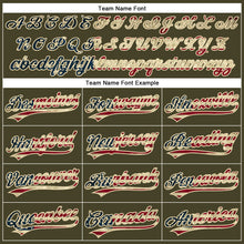 Laden Sie das Bild in den Galerie-Viewer, Custom Olive City Cream Pinstripe Vintage USA Flag Authentic Salute To Service Baseball Jersey
