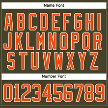 Charger l&#39;image dans la galerie, Custom Olive Orange-White Salute To Service Hockey Lace Neck Jersey
