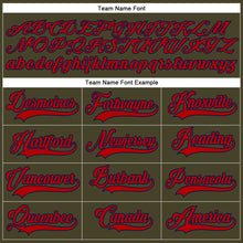 Charger l&#39;image dans la galerie, Custom Olive Red-Navy Salute To Service Hockey Lace Neck Jersey
