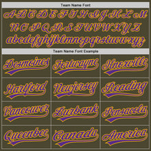 Charger l&#39;image dans la galerie, Custom Olive Purple-Gold Authentic Throwback Salute To Service Baseball Jersey
