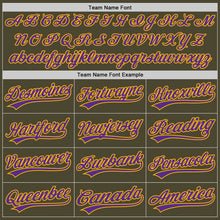 Load image into Gallery viewer, Custom Olive Purple-Gold Authentic Throwback Salute To Service Baseball Jersey
