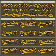 Charger l&#39;image dans la galerie, Custom Olive Black-Gold Authentic Throwback Salute To Service Baseball Jersey
