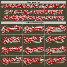 Charger l&#39;image dans la galerie, Custom Olive Red-White Authentic Throwback Salute To Service Baseball Jersey
