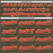 Laden Sie das Bild in den Galerie-Viewer, Custom Olive Red-Cream Authentic Throwback Salute To Service Baseball Jersey
