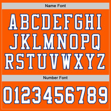 Load image into Gallery viewer, Custom Orange White-Royal Mesh Authentic Throwback Football Jersey
