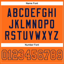 Laden Sie das Bild in den Galerie-Viewer, Custom Orange Orange-Navy Mesh Authentic Football Jersey
