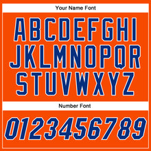Load image into Gallery viewer, Custom Orange Royal-White Authentic Baseball Jersey
