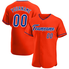 Laden Sie das Bild in den Galerie-Viewer, Custom Orange Royal-White Authentic Baseball Jersey
