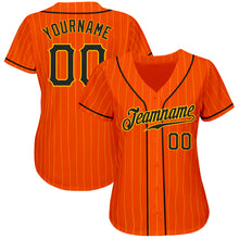 Laden Sie das Bild in den Galerie-Viewer, Custom Orange Gold Pinstripe Black-Gold Authentic Baseball Jersey
