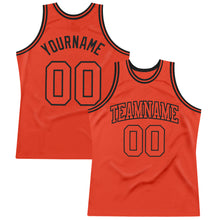Load image into Gallery viewer, Custom Orange Orange-Black Authentic Throwback Basketball Jersey
