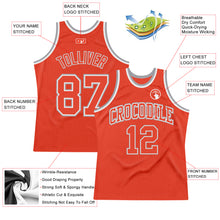 Laden Sie das Bild in den Galerie-Viewer, Custom Orange Orange-Gray Authentic Throwback Basketball Jersey
