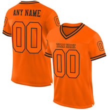 Laden Sie das Bild in den Galerie-Viewer, Custom Orange Orange-Black Mesh Authentic Throwback Football Jersey
