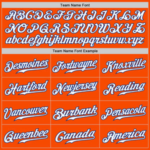 Custom Orange White-Royal Authentic Baseball Jersey