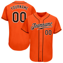 Laden Sie das Bild in den Galerie-Viewer, Custom Orange Brown-White Authentic Baseball Jersey
