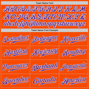Custom Orange Purple-White Authentic Baseball Jersey