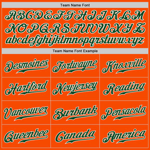 Custom Orange Green-White Authentic Baseball Jersey