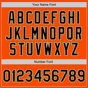 Custom Orange Black-Old Gold Authentic Baseball Jersey