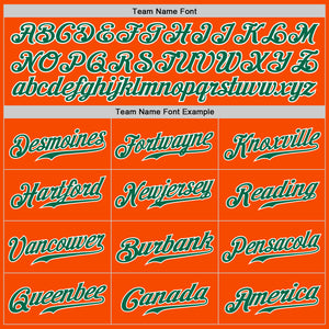 Custom Orange Kelly Green-White Authentic Baseball Jersey