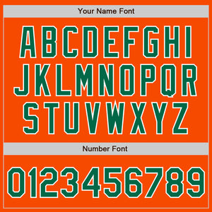 Custom Orange Kelly Green-White Authentic Baseball Jersey