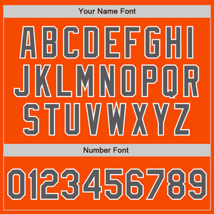 Custom Orange Steel Gray-White Authentic Baseball Jersey