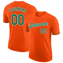 Load image into Gallery viewer, Custom Orange Kelly Green-White Performance T-Shirt
