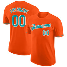 Загрузить изображение в средство просмотра галереи, Custom Orange Teal-White Performance T-Shirt
