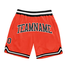 Laden Sie das Bild in den Galerie-Viewer, Custom Orange Black-White Authentic Throwback Basketball Shorts
